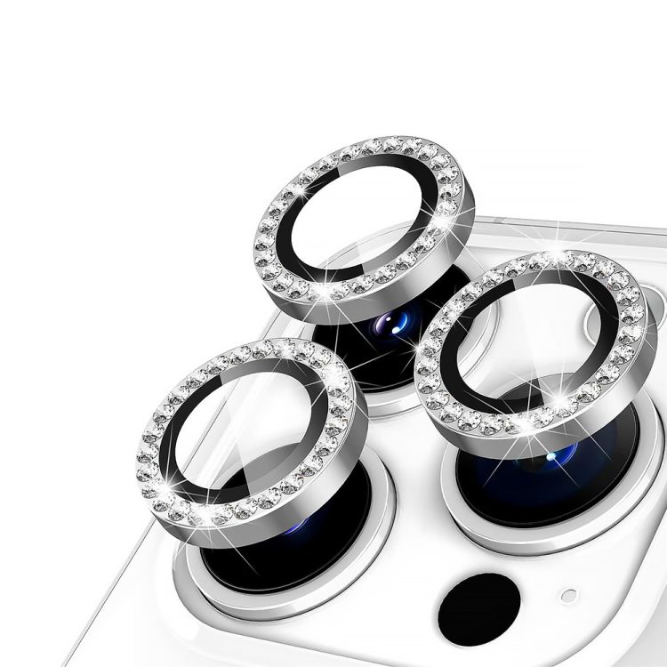 luksusowa diamentowa osłona obiektywów, szkło na aparat iphone 14 pro, złote (kopia)