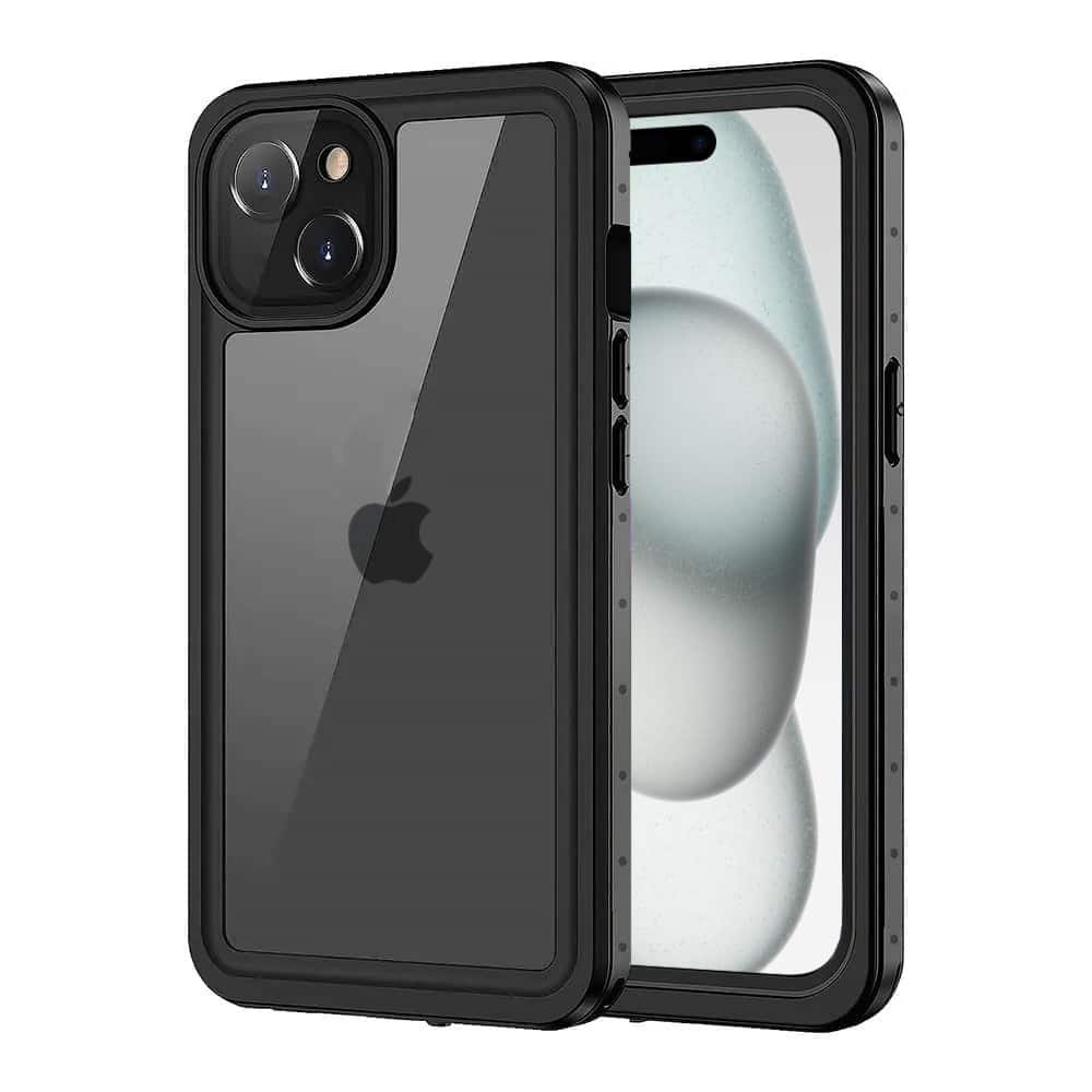 Obudowa wodoodporna do iPhone 15, pacerna 360°, czarna