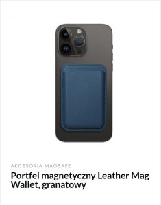 portfel magnetyczny leathe mag wallet,granatowy