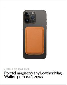 portfel magnetyczny leathe mag wallet,pomarańczowy