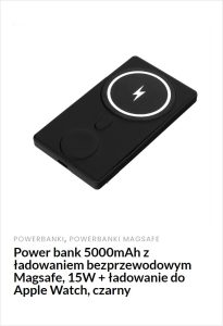 power bank 5000 mah ładowanie bezprzewodowe z magsafe 15w
