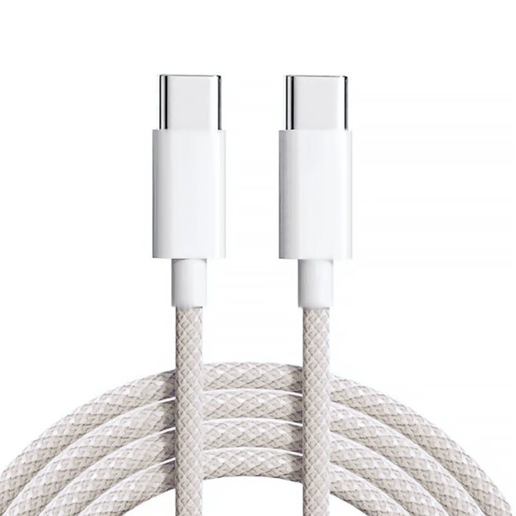 kabel 2 x usb typ c pd 20w do iphone 15 (wszystkie modele) i tableta/laptopa, transmisja danych, 100 cm, lawendowy (kopia)