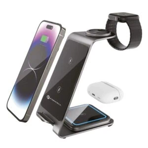 Ładowarka 3w1 iphone, apple watch, airpods , szybka, elegancka, metalowa