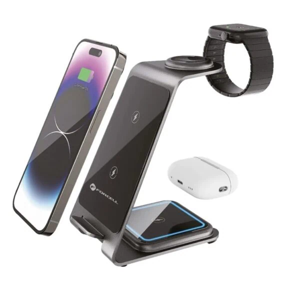 Ładowarka 3w1 iphone, apple watch, airpods , szybka, elegancka, metalowa