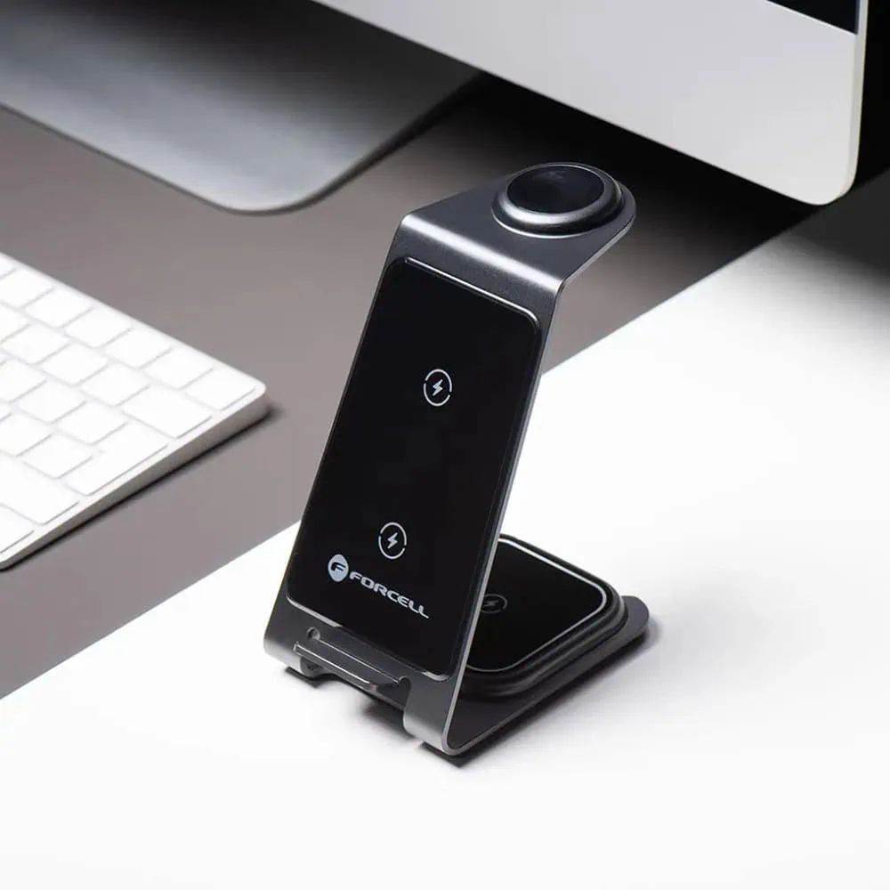 Ładowarka 3w1 iphone, apple watch, airpods , szybka, elegancka, metalowa