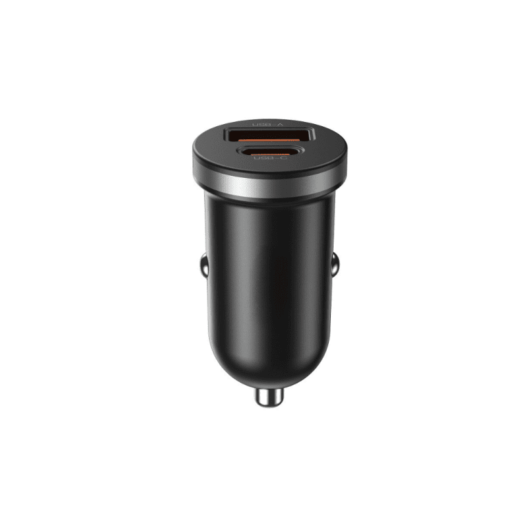 Ładowarka samochodowa 40w usb typ c + usb typ c, srebrna (kopia)