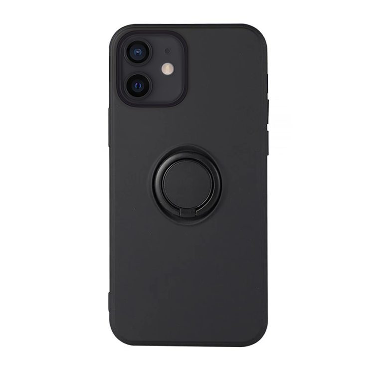 etui do iphone 12 magnetic ring matowe nie widać śladów, uchwyt magnetyczny, czarny