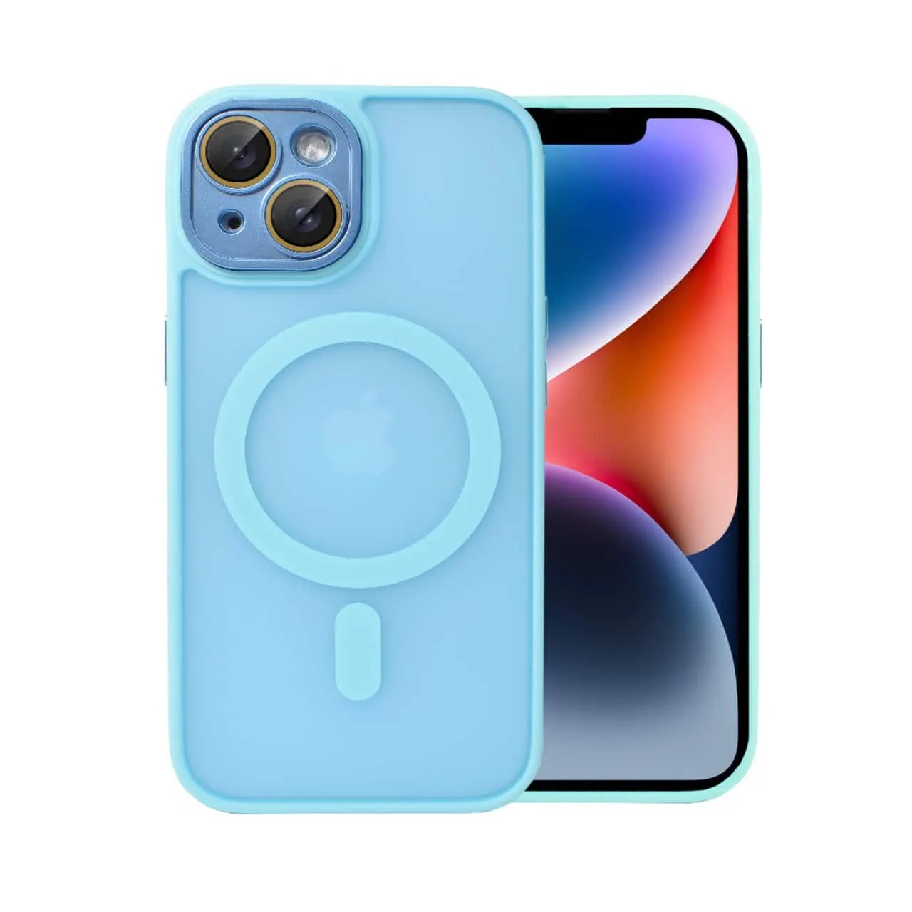 Etui do iPhone 14 Color Flush z Magsafe, z osłoną aparatu, niebieskie (OUTLET)