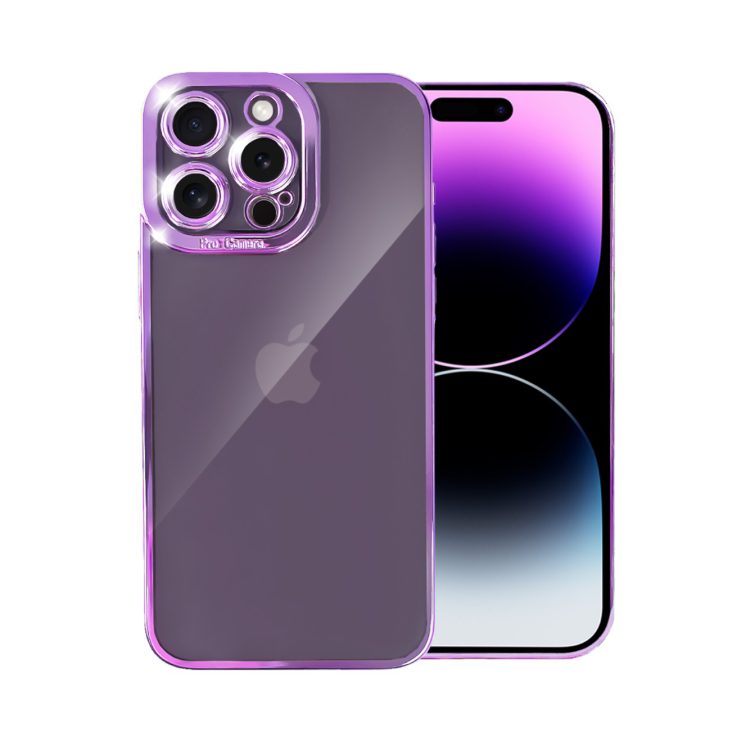etui do iphone 14 pro camera high pro z osłoną kamery, fioletowe