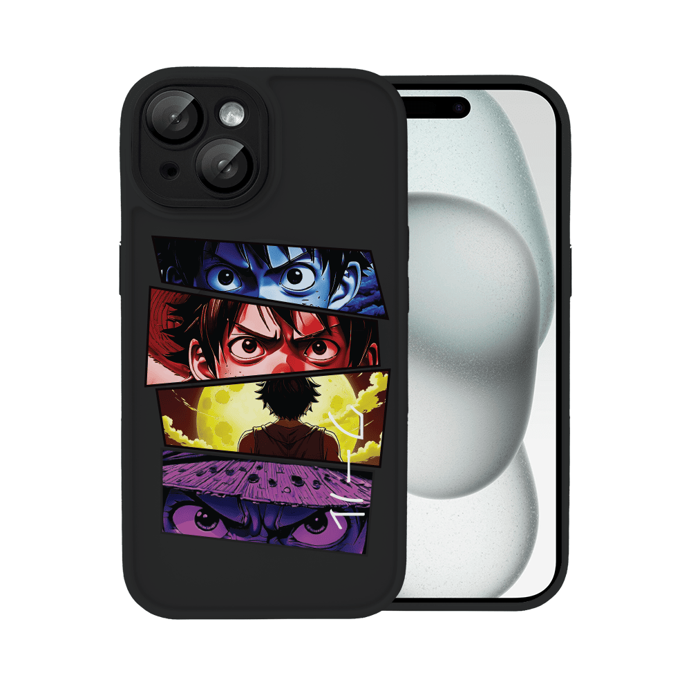 Etui do iPhone 15 Plus Color Flush z Magsafe, z osłoną aparatu, z nadrukiem anime, czarne