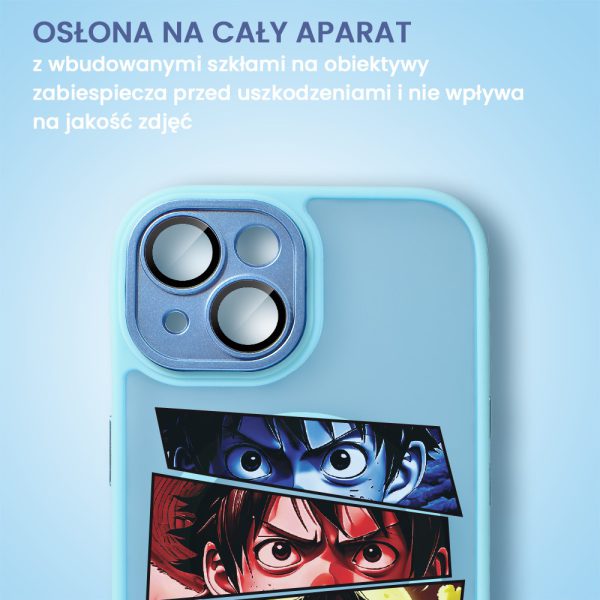 etui do iphone 15 color flush z magsafe, z osłoną aparatu, z nadrukiem anime, granatowe (kopia)