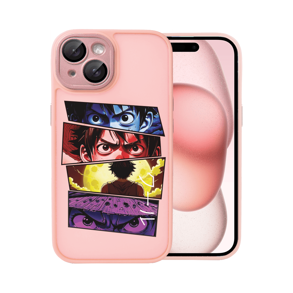 Etui do iPhone 15 Color Flush z Magsafe, z osłoną aparatu, z nadrukiem anime, różowe