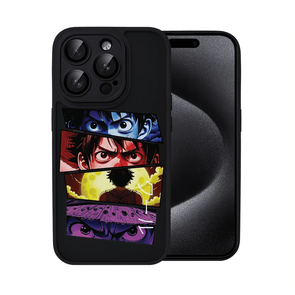 Etui do iPhone 15 Pro Max Color Flush z Magsafe, z osłoną aparatu, z nadrukiem anime, czarne