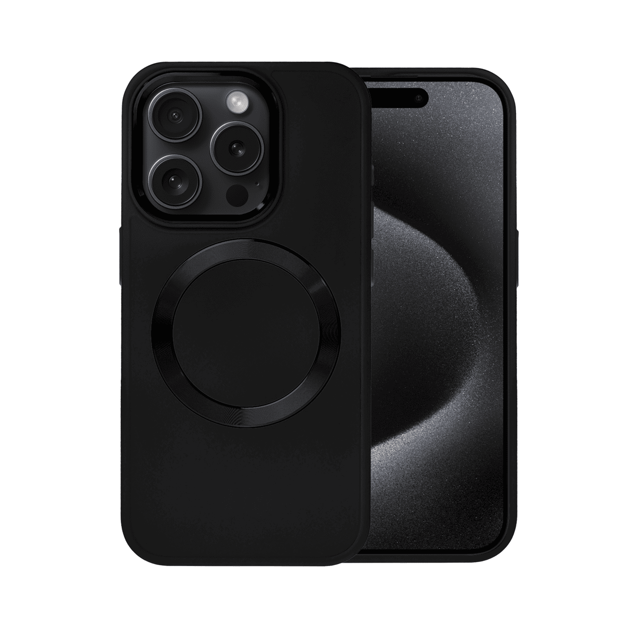 Etui do iPhone 15 Pro Noble MagSafe Color, silikonowe, czarne