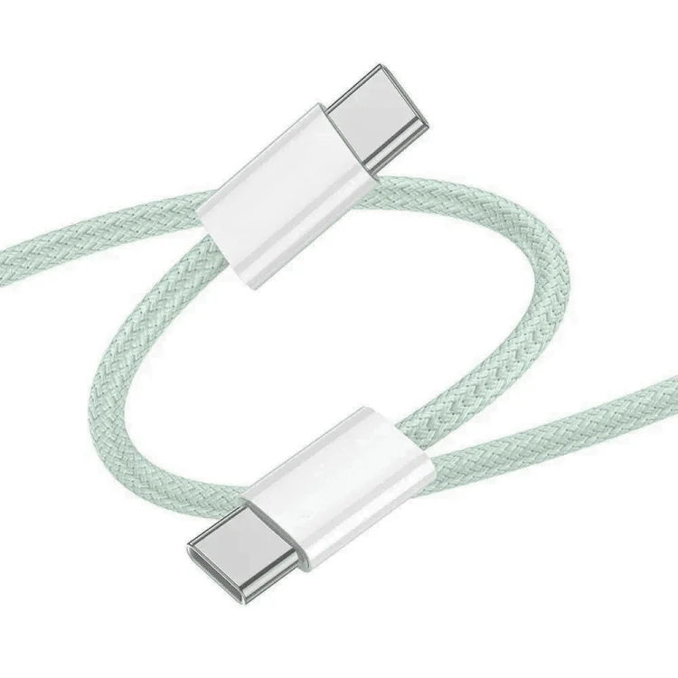 kabel 2x usb typ c, do iphone 15, tableta, laptopa, 1 metr, zielony