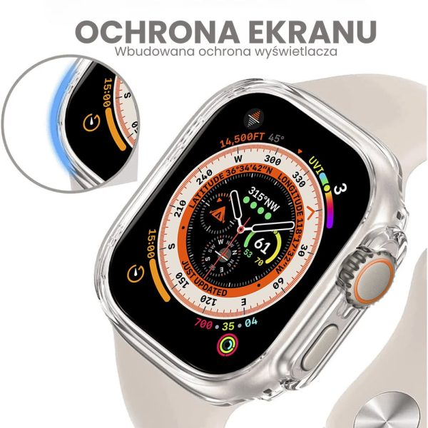 przezroczyste etui silikonowe full body do apple watch ultra 49mm