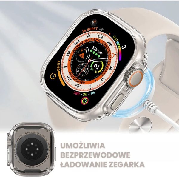 przezroczyste etui silikonowe full body do apple watch ultra 49mm