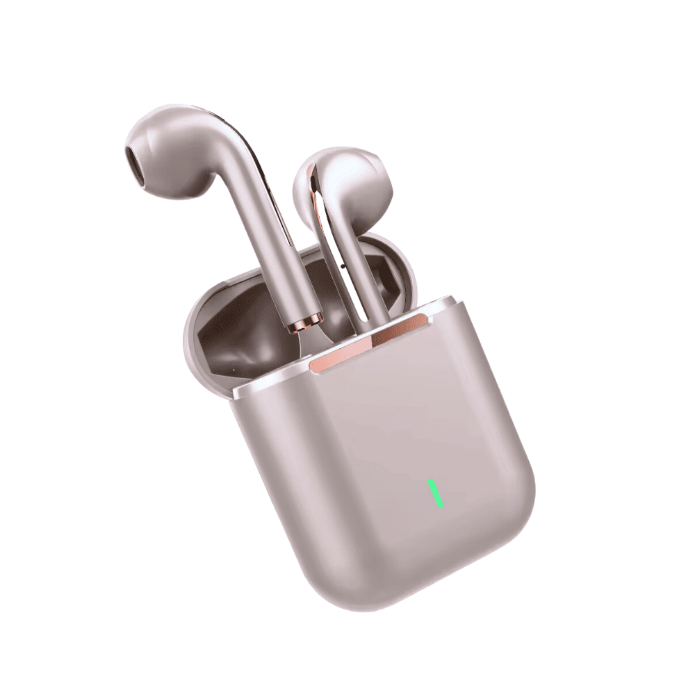Słuchawki bezprzewodowe douszne z pudełkiem ładującym i Bluetooth, złote