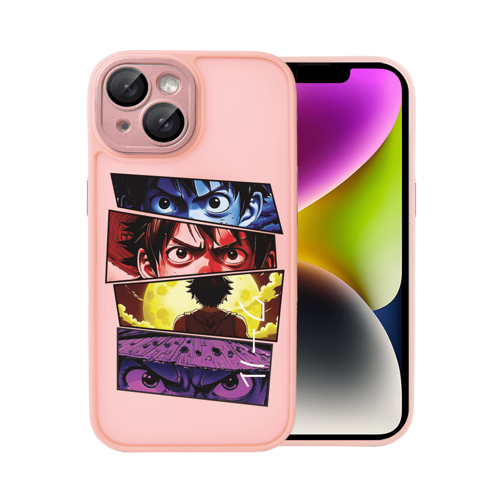 Etui do iPhone 14 Color Flush z Magsafe, z osłoną aparatu, z nadrukiem anime, różowe
