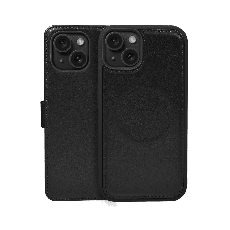 etui do iphone 13 3w1 magsafe double book, zestaw etui oraz kabura z podstawką, czarne