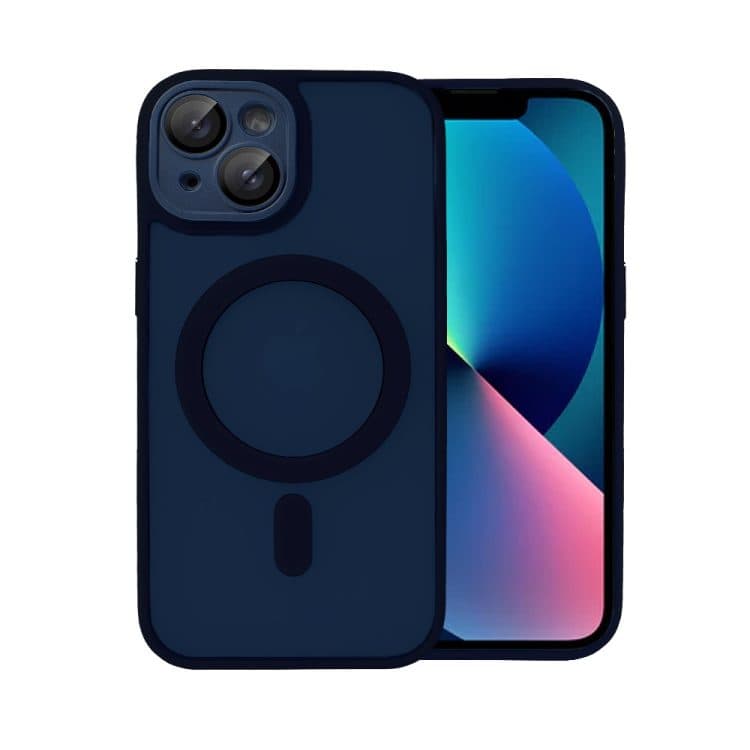 etui do iphone 13 color flush z magsafe, z osłoną aparatu, granatowe