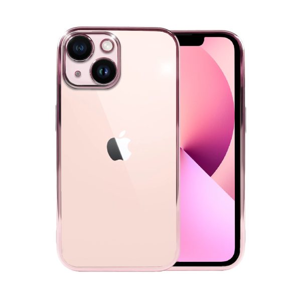 etui do iphone 13 slim pink z osłoną kamery, zimny róż (outlet)