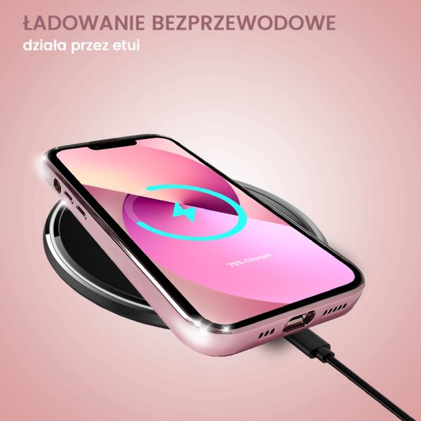 etui do iphone 13 slim pink z osłoną kamery, zimny róż (outlet)