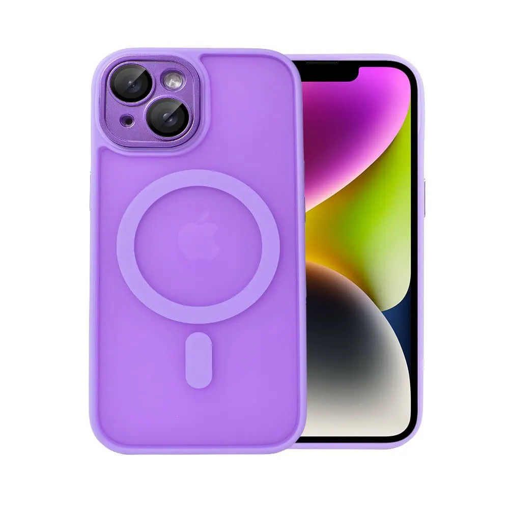 etui do iphone 14 color flush z magsafe, z osłoną aparatu, fioletowe