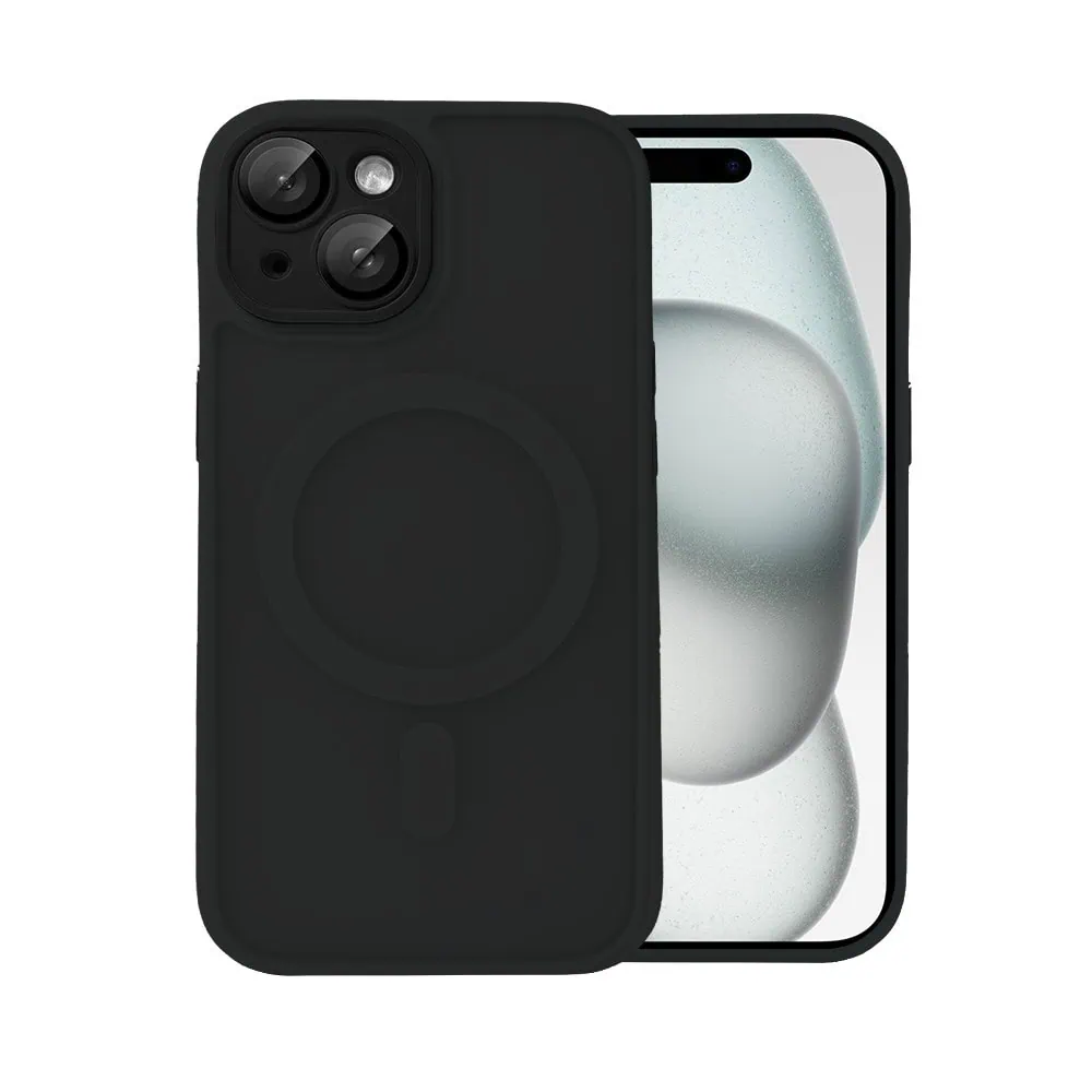Etui do iPhone 15 Color Flush z Magsafe, z osłoną aparatu, czarne