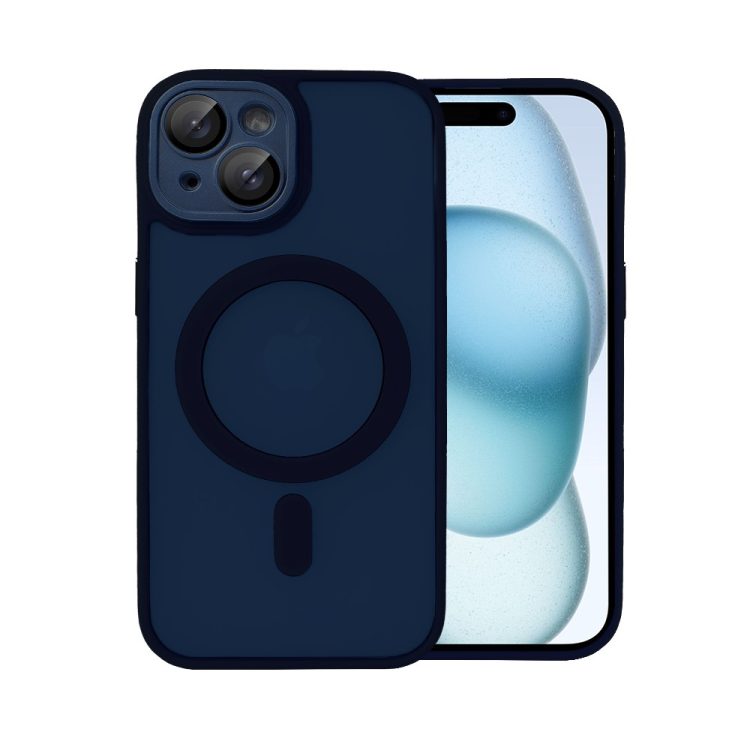 etui do iphone 15 plus color flush z magsafe, z osłoną aparatu, granatowe