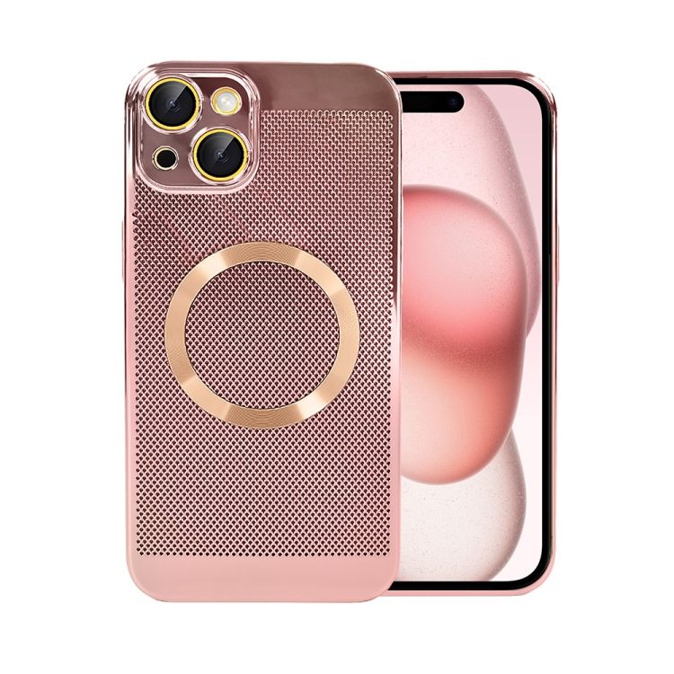 etui do iphone 15 plus z magsafe, cienkie, twarde, oddychające, z osłoną aparatu, błękitne (kopia)