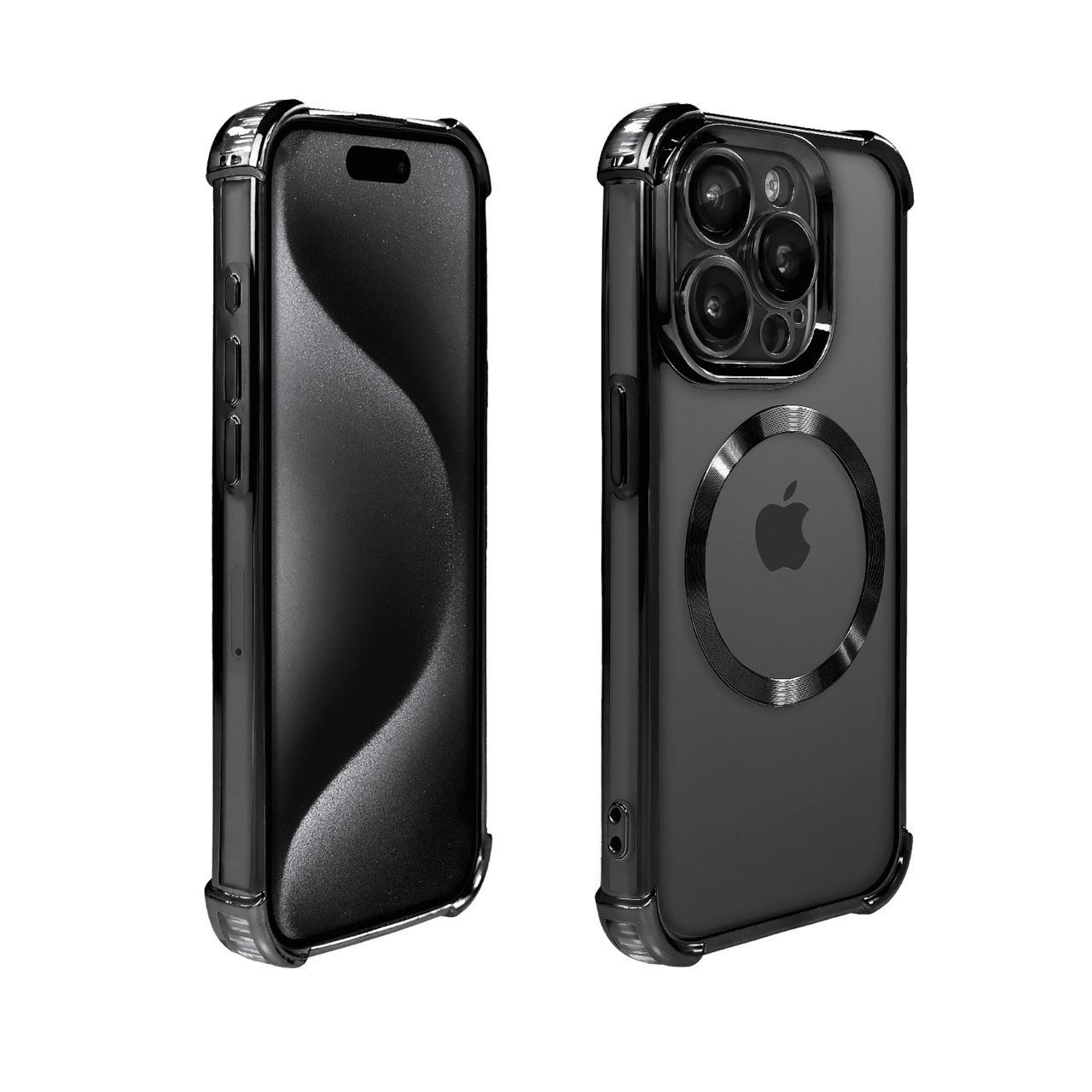 Etui do iPhone 15 Pro Magsafe Luxury Anti-Shock Lens Protect, czarne (OUTLET)