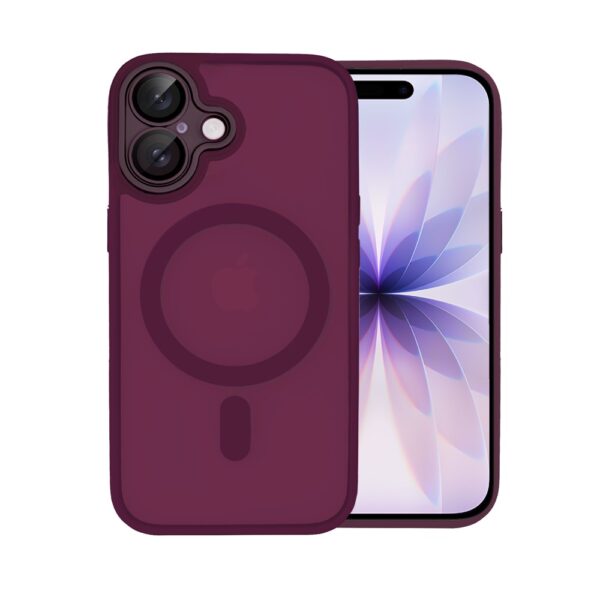 Etui do iPhone 17 Color Flush z Magsafe, z osłoną aparatu, wiśniowe, burgundowe