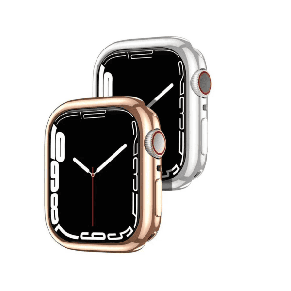 etui silikonowe ze złotą ramką do apple watch 789 41 mm