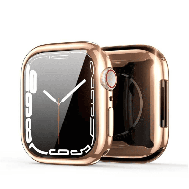 etui silikonowe ze złotą ramką do apple watch 789 41 mm