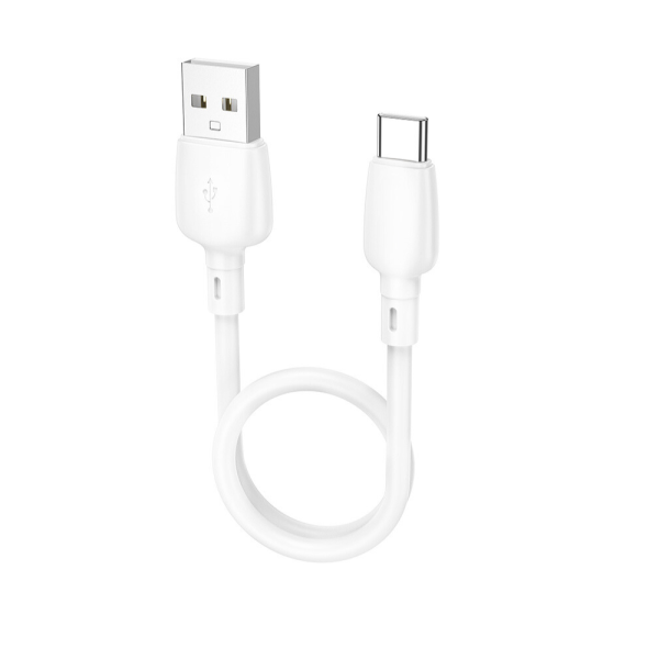 kabel usb – usb typ c, do iphone 15, tableta, laptopa, bardzo krótki, 0.25 metra, biały
