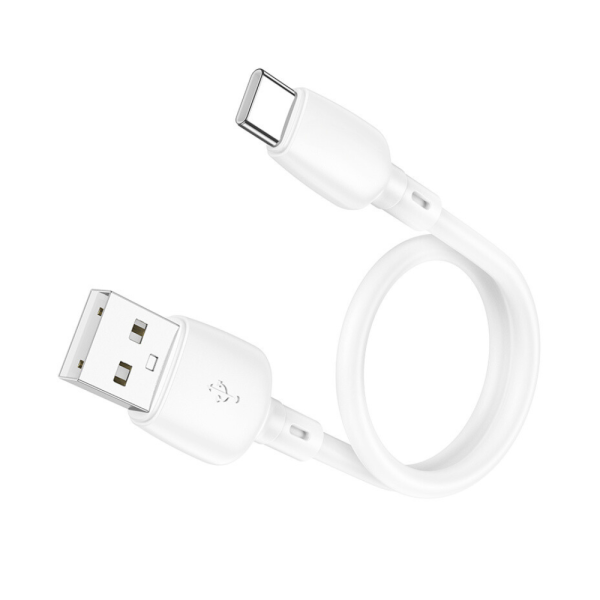 kabel usb – usb typ c, do iphone 15, tableta, laptopa, bardzo krótki, 0.25 metra, biały