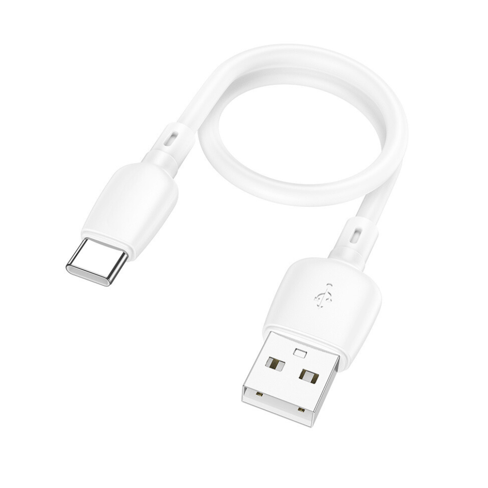 kabel usb – usb typ c, do iphone 15, tableta, laptopa, bardzo krótki, 0.25 metra, biały