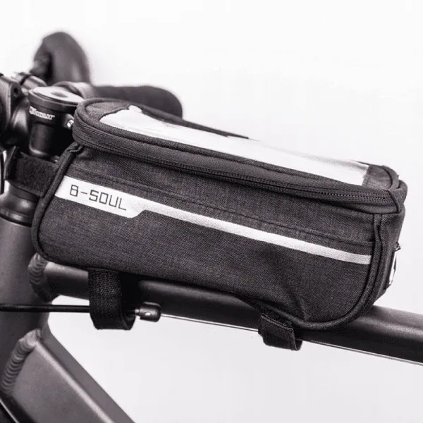 wodoodporna torba rowerowa do iphone z uchwytem na telefon, czarna