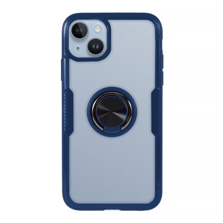 etui do iphone 14, ring armor pancerne hybrydowe etui pokrowiec + magnetyczny uchwyt, granatowe