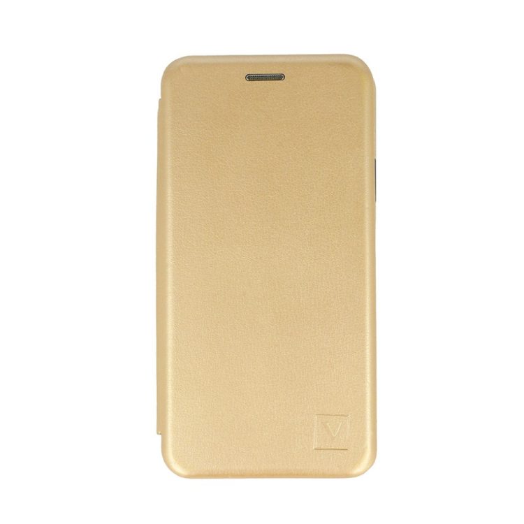 etui do iphone 11 pro klasyczne z magnetyczną klapką, złote