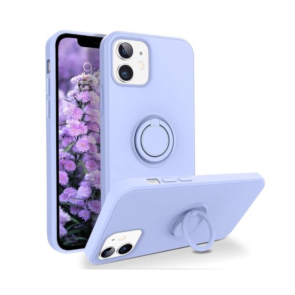 etui do iphone 12 pro magnetic ring matowe nie widać śladów, uchwyt magnetyczny liliowe