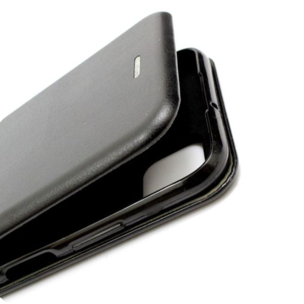 etui do iphone 12 klasyczne z magnetyczną klapką w dół, czarne