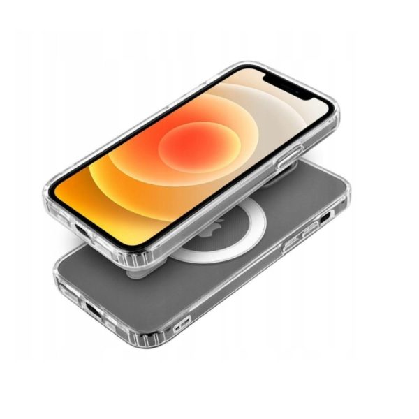 etui do iphone 13 pro max clear case, twardy tył z magsafe, przeźroczyste
