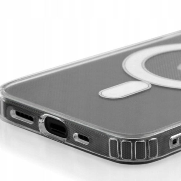 etui do iphone 13 pro max clear case, twardy tył z magsafe, przeźroczyste