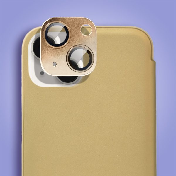 etui do iphone 14 mirror view zamykane typu książka, eleganckie lustrzane, złote