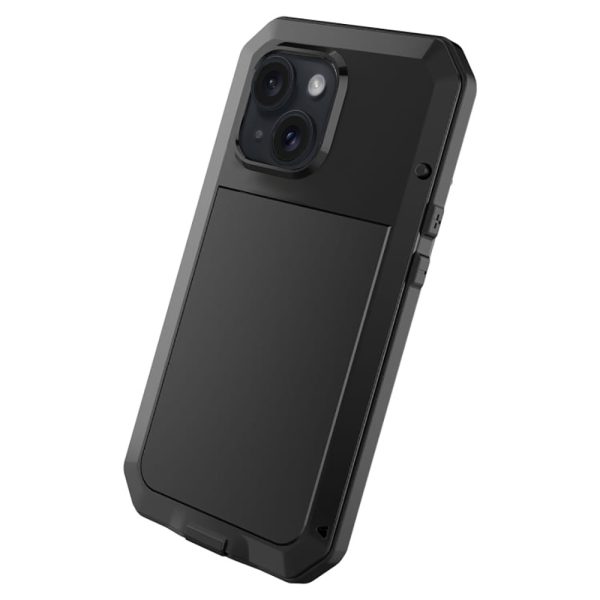 etui do iphone 14 panzer max, metalowa, skręcana, pancerna obudowa przód+tył