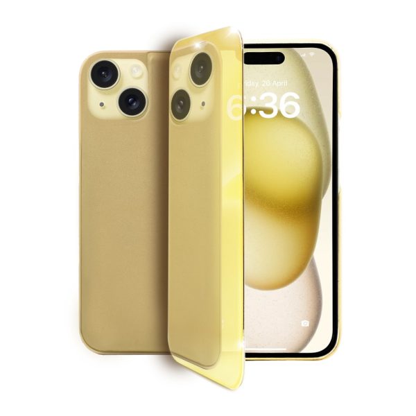 etui do iphone 15 plus mirror view zamykane typu książka, eleganckie lustrzane, złote