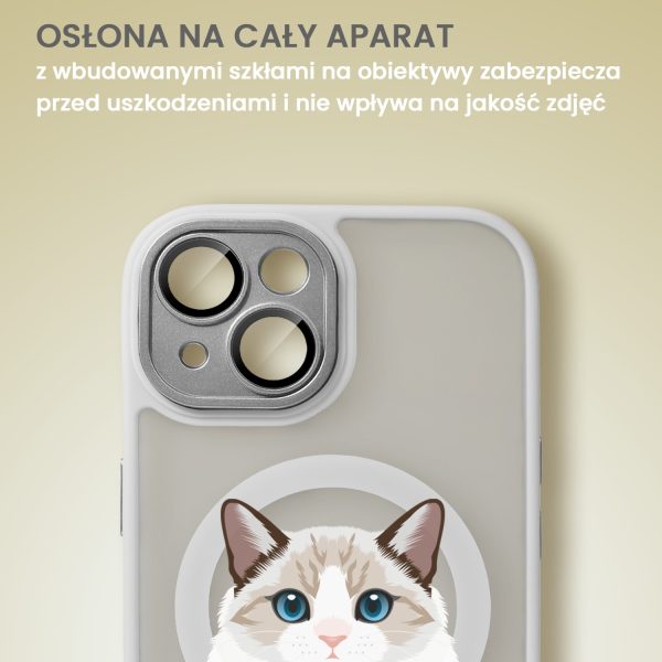 etui do iphone 15 color flush z magsafe, z osłoną aparatu, kot birmański, tytanowe (kopia)