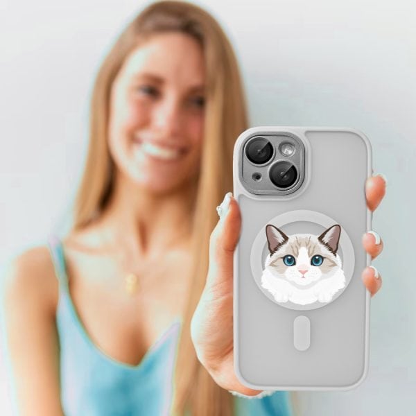 etui do iphone 15 color flush z magsafe, z osłoną aparatu, kot birmański, tytanowe (kopia)
